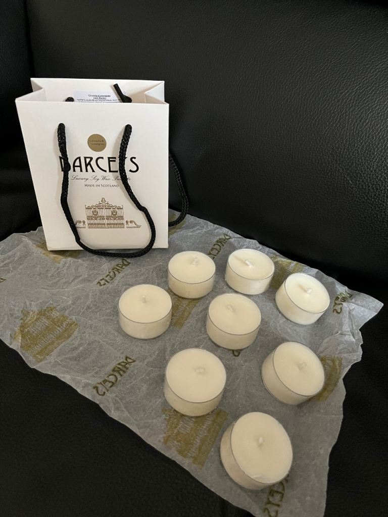 New. Darceys x8 ‘Citronella & Lemongrass’ Scented Soy Wax Tealights. Gift Idea