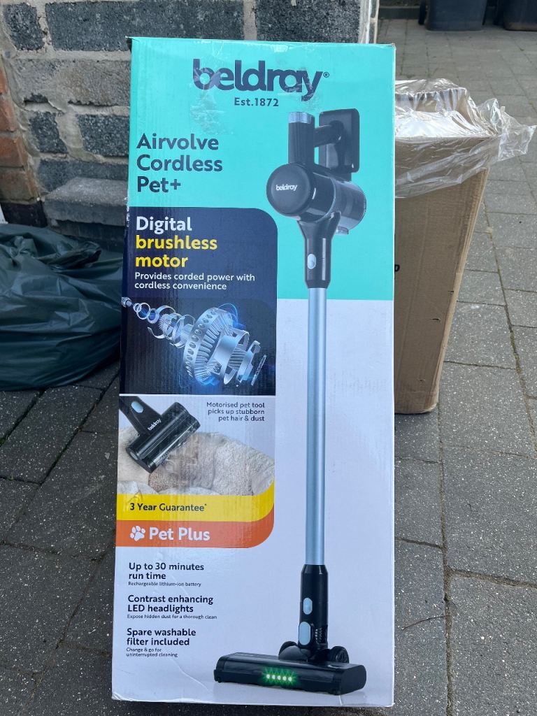 Beldray airvolve cordless vacuum pet plus 