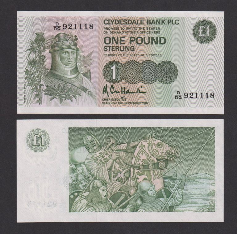 Scotland £1 Note 1987