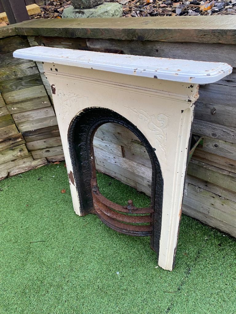 Cast iron Victorian fireplace 