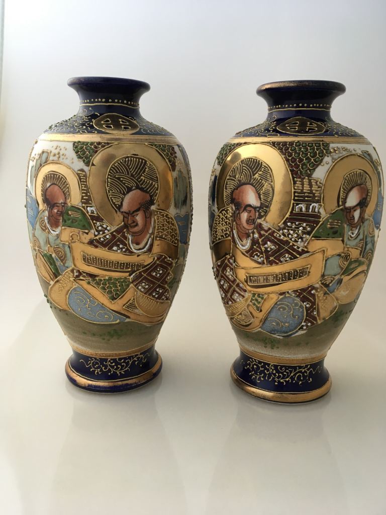 Pair of Antique Japanese Vases