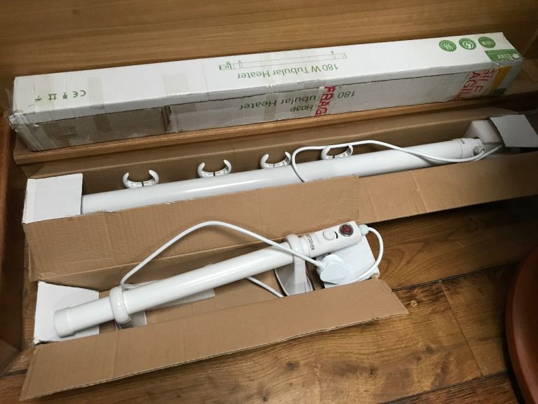 Tube heaters greenhouse, shed, bathroom, kennels, x 3