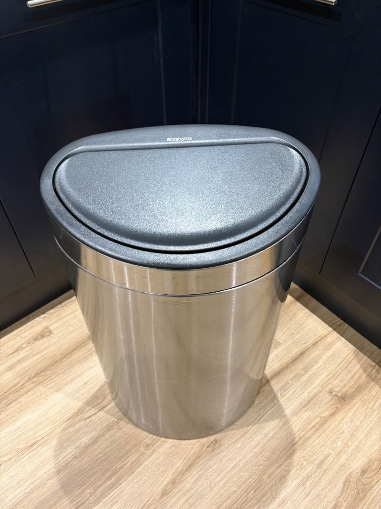 Brabantia bin - half moon shape fits up against the wall rrp£120