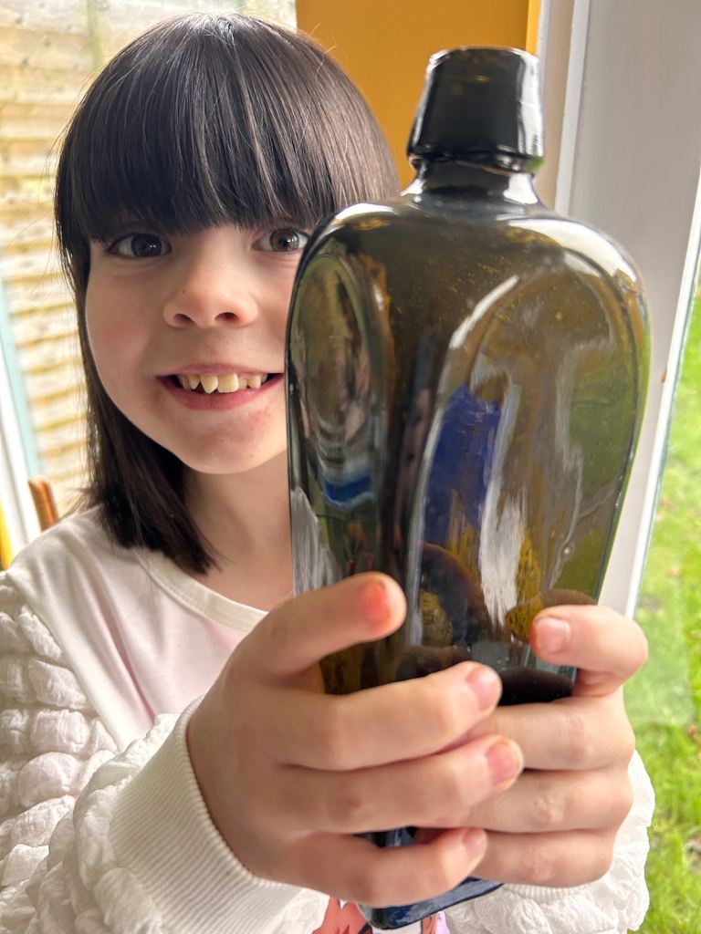 Antique Victorian Gin Bottle