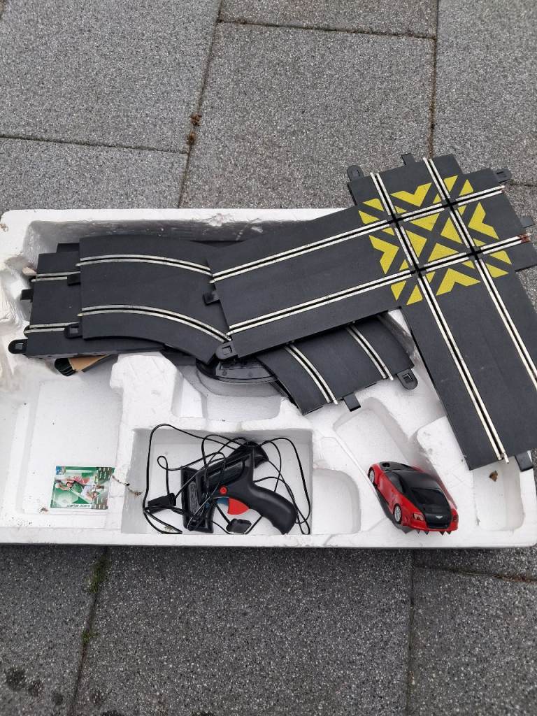 Scalextric spare track, controller and Bentley gt car 