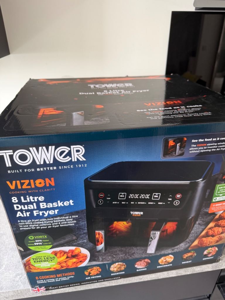 Tower vizion 8L dual basket 