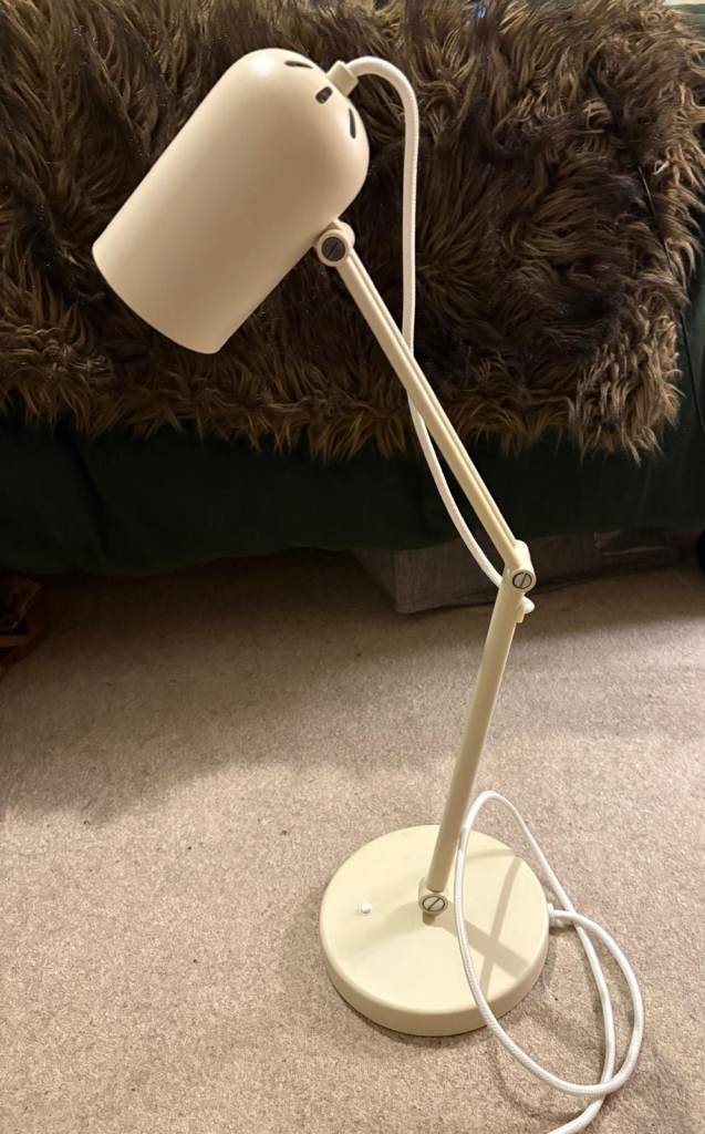 White IKEA Desk Lamp and Lightbulbs 