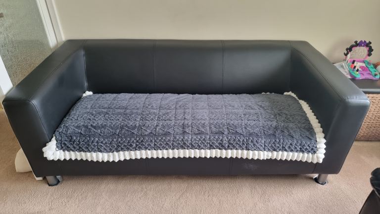 3-seater faux leather Sofa 