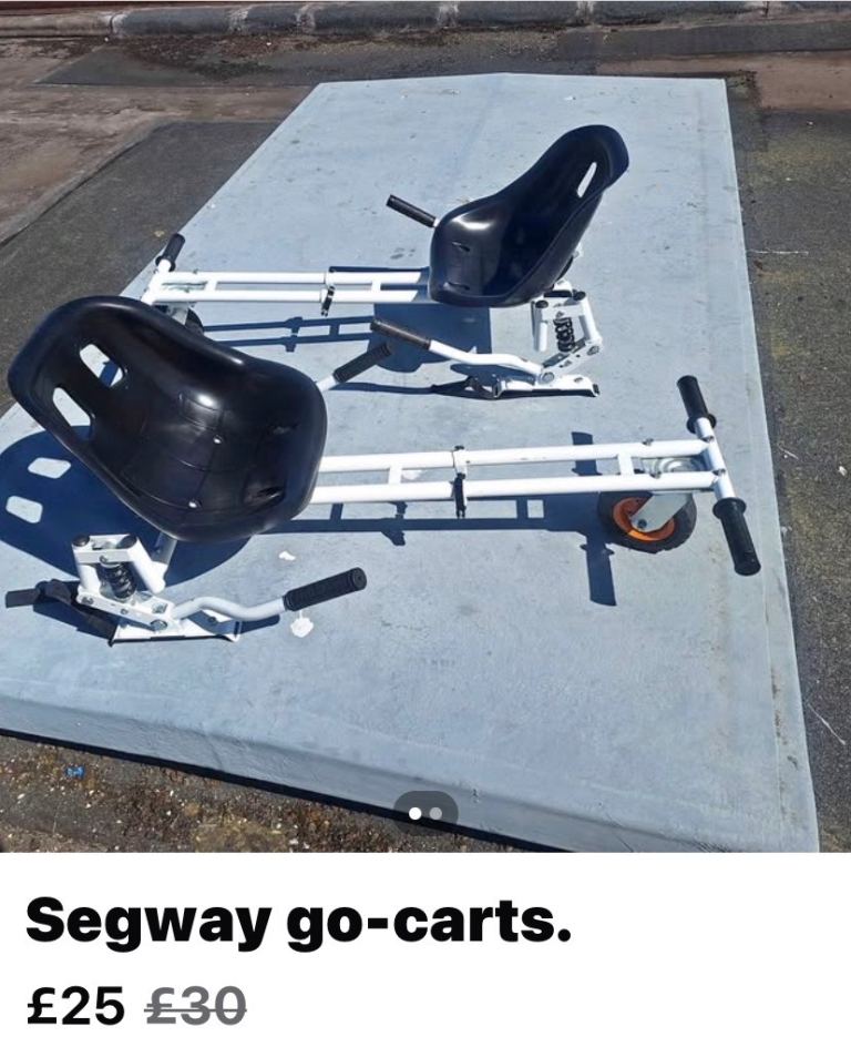 Segway Go-Carts – White Frame, Black Seat, Good Condition