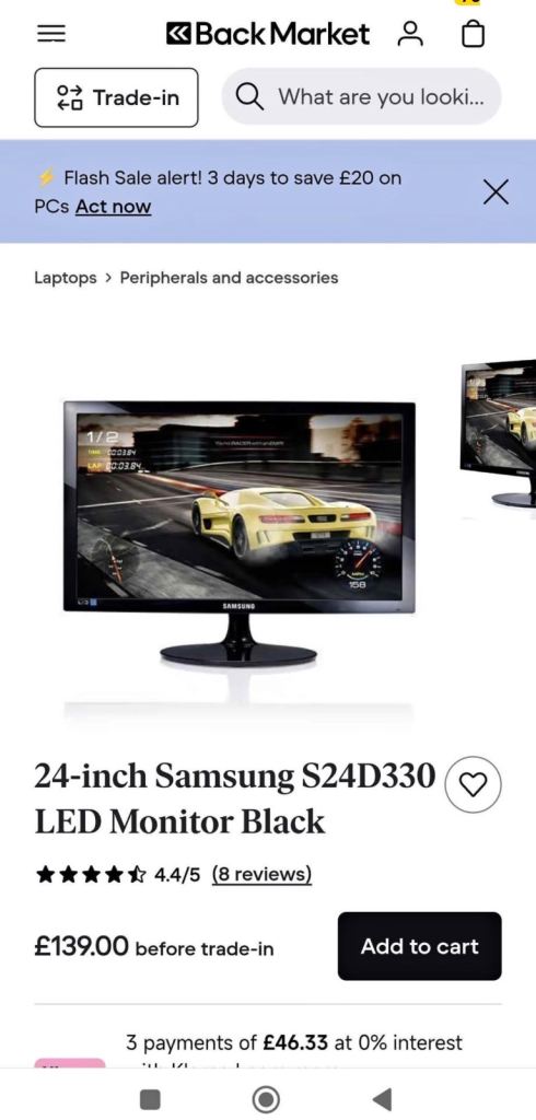 Samsung S24D330 LED Monitor (2 screens)