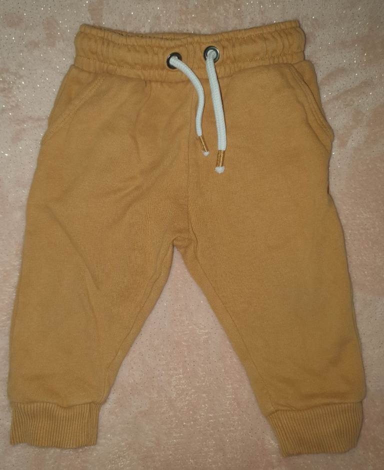 NEXT Baby Boys Girls Unisex Yellow Mustard Joggers Pants Trousers 9-12 mths 11kg