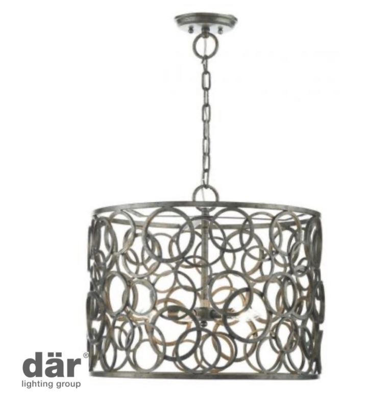 Wrought Ceiling 5 Light Hoop Design Artisan Finish Ceiling