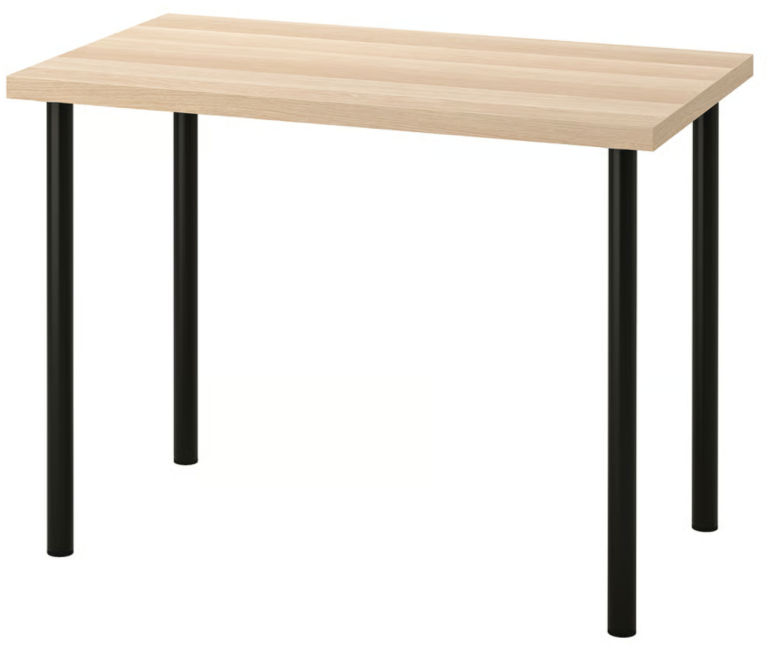 IKEA LINNMON / ADILS Desk – White Oak Effect Top & Black Legs
