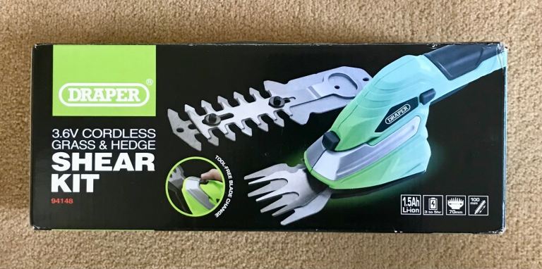 Cordless shear kit. Draper. Used once only.