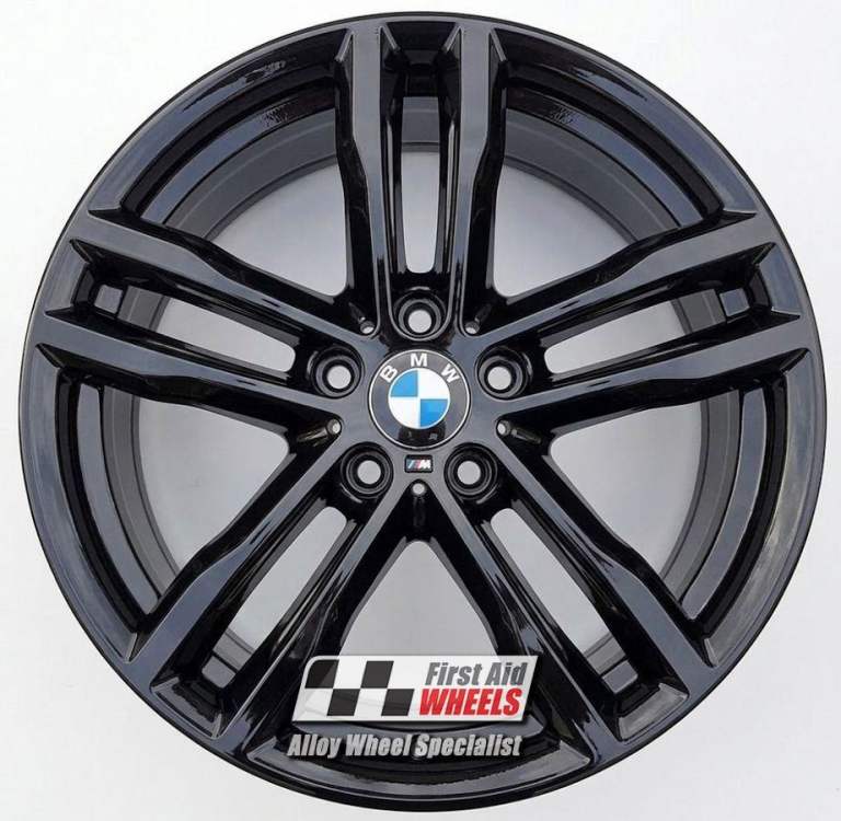 R526BG Swap BMW 3 / 4 SERIES 4x 19'' GENUINE STYLE 704M GLOSS BLACK ALLOY WHEELS