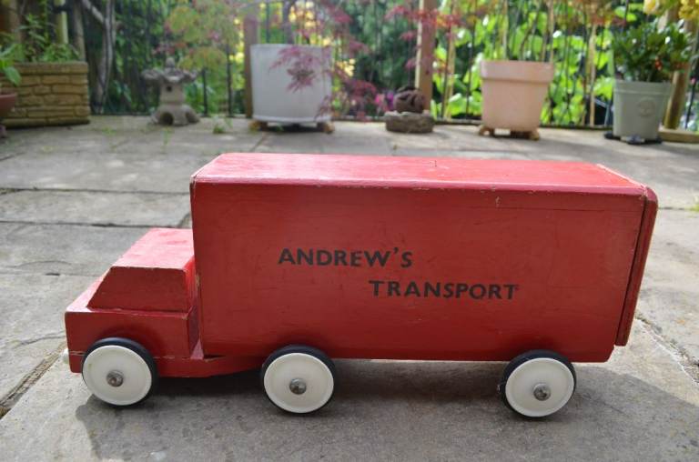 Wooden Toy Lorry Truck – Red, Good Condition
