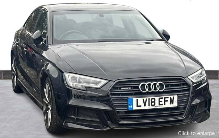 2018 Audi A3 2.0 TDI Black Edition Saloon 4dr Diesel S Tronic quattro Euro 6 (s/s) (184 Saloon Di...
