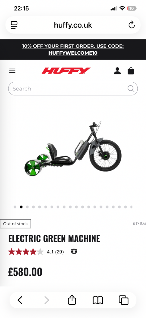 Electric skid trike 