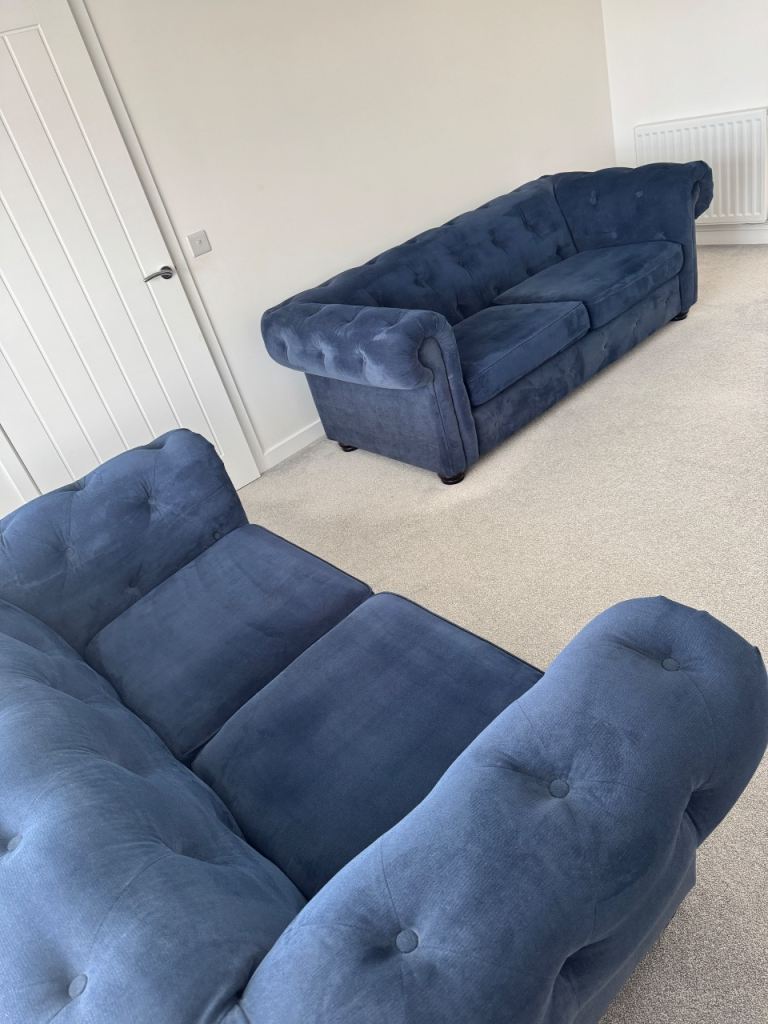 DFS 2 & 3 seater Belair Chesterfield sofas