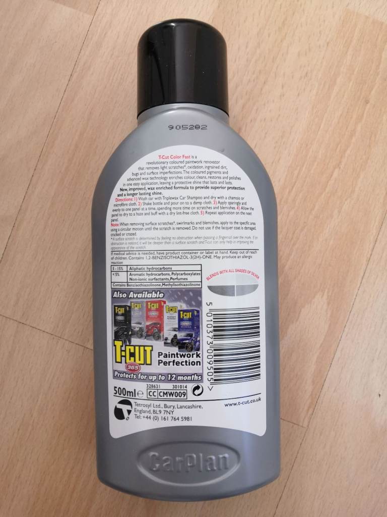 T-Cut CMW009 Silver Scratch Remover Color Fast Paintwork Restorer Car Polish