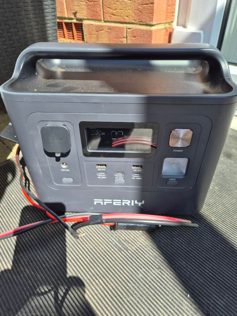 Aferiy Portable Power Station & Solar Panel - Good Condition