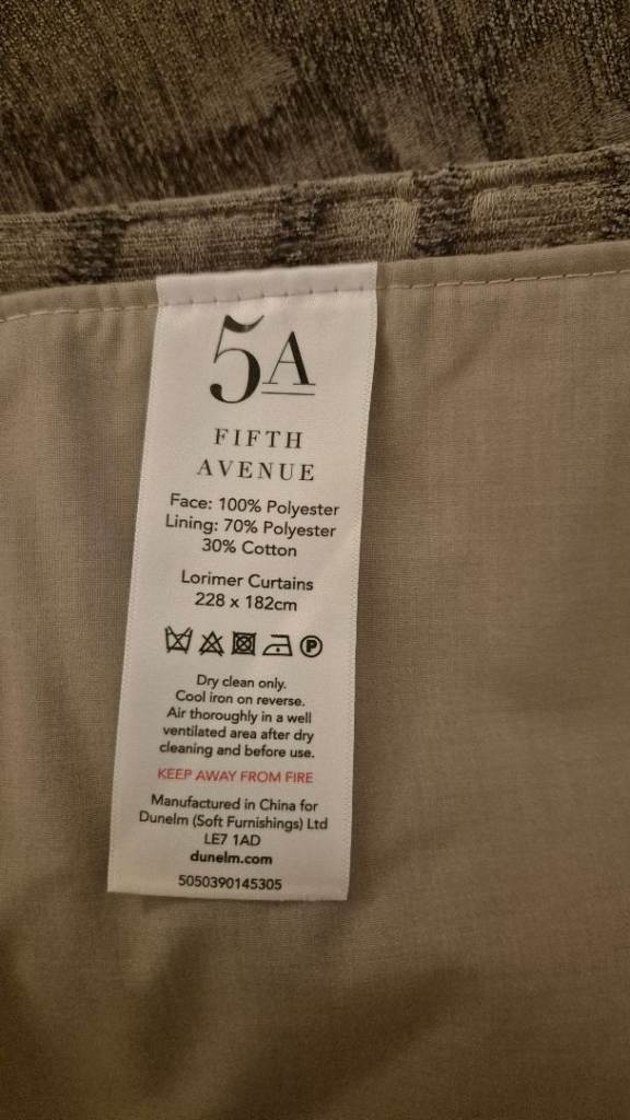 Heavy lined curtains 