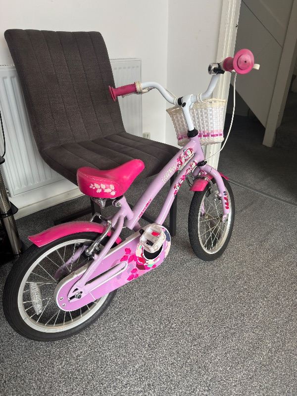 Girls kids pink Appollo bike 16” - good condition