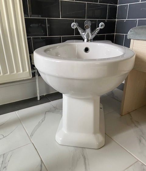 B&Q Bidet C/W High Quality Taps, unused.