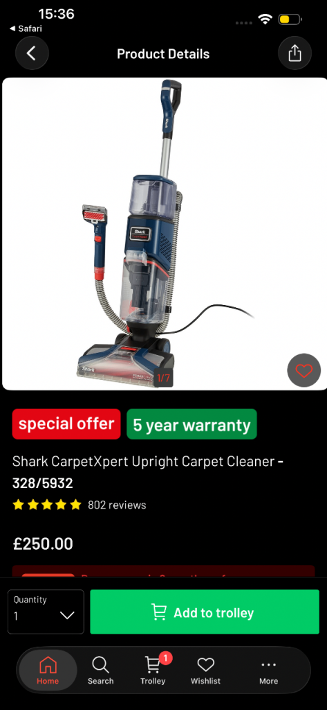 Shark CarpetXpert Upright Carpet Cleaner - Brand New