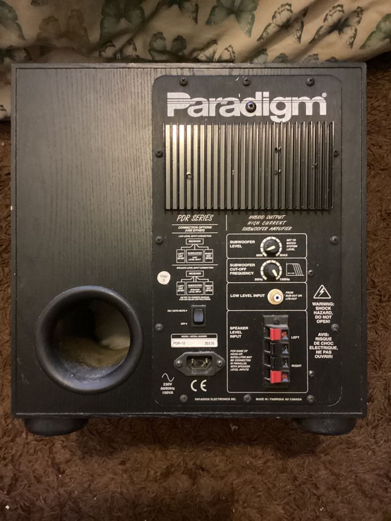 Paradigm PDR10 Active Powered Subwoofer