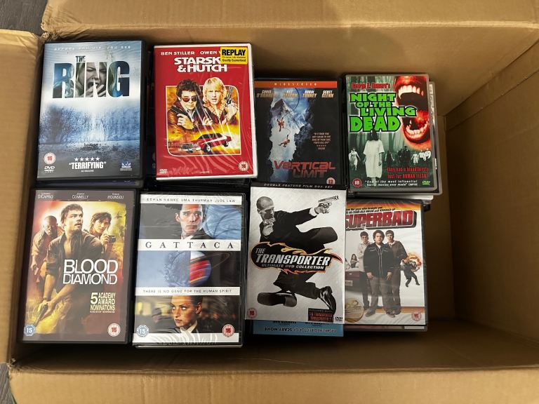 Box of 100 DVD’s huge film variety and 30 x classic films and box sets DVD’s