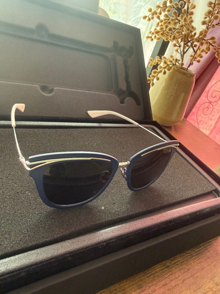 Dior Cat Eye Sunglasses – Blue and Gold, As Good As New