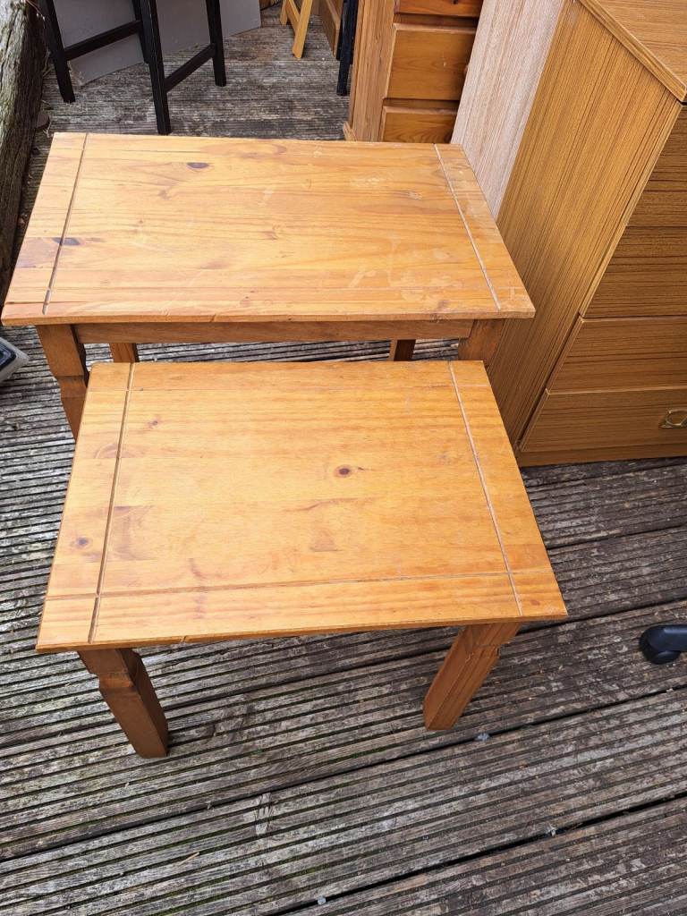 image for nest of 2 corona pine tables