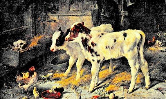 Framed Or Un-Framed Magazine Print The Dog In The Manger By Unbekannt