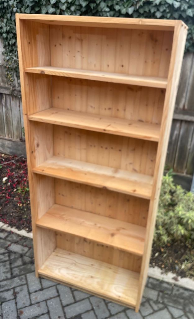 Handmade Pine Bookshelf Bookcase 3 Adjustable