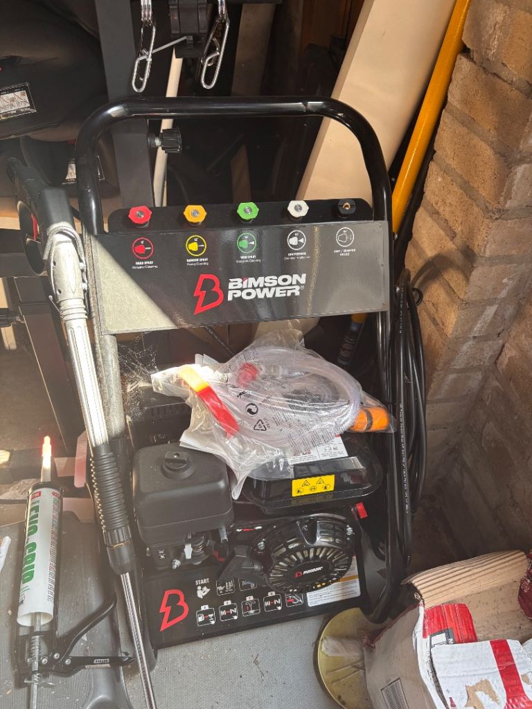 Bimson Power Petrol Pressure Washer 200 Bar with Surface Cleaner & Foam Spray