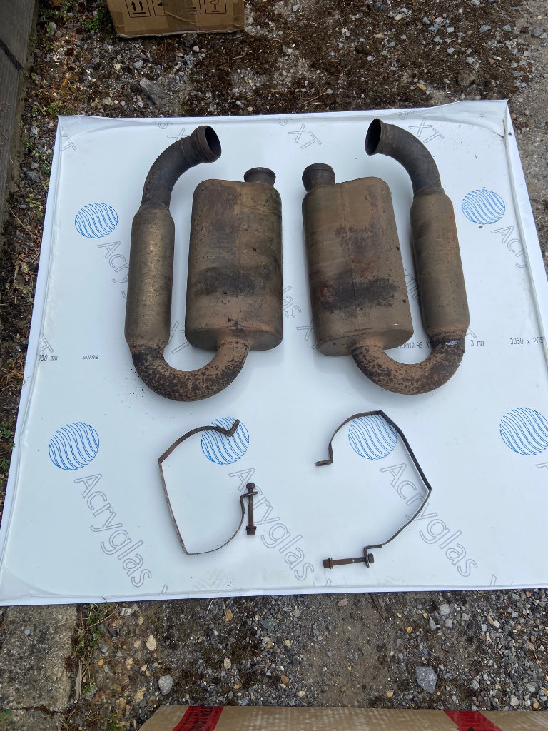Exhaust Mufflers. Porsche 964 exhaust muffler boxes. A Pair. GREAT SOUND!