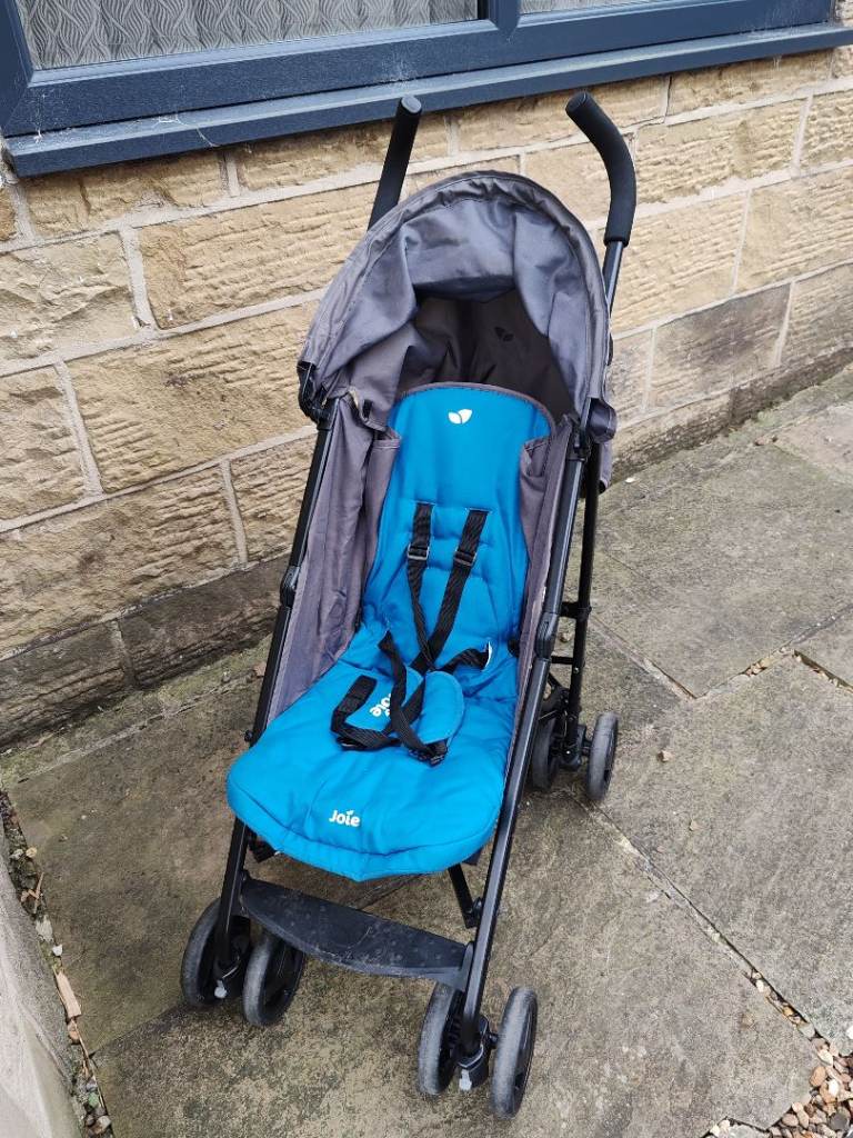 Joie Stroller – Grey with Blue Seat, Good Condition