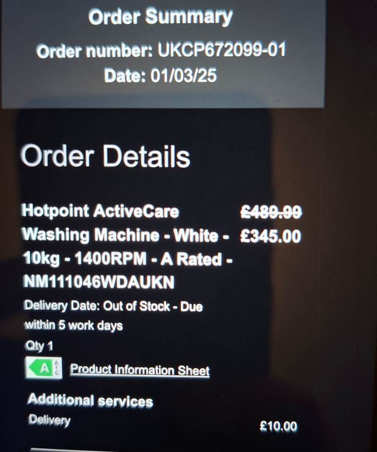 Hotpoint ActiveCare Washing Machine