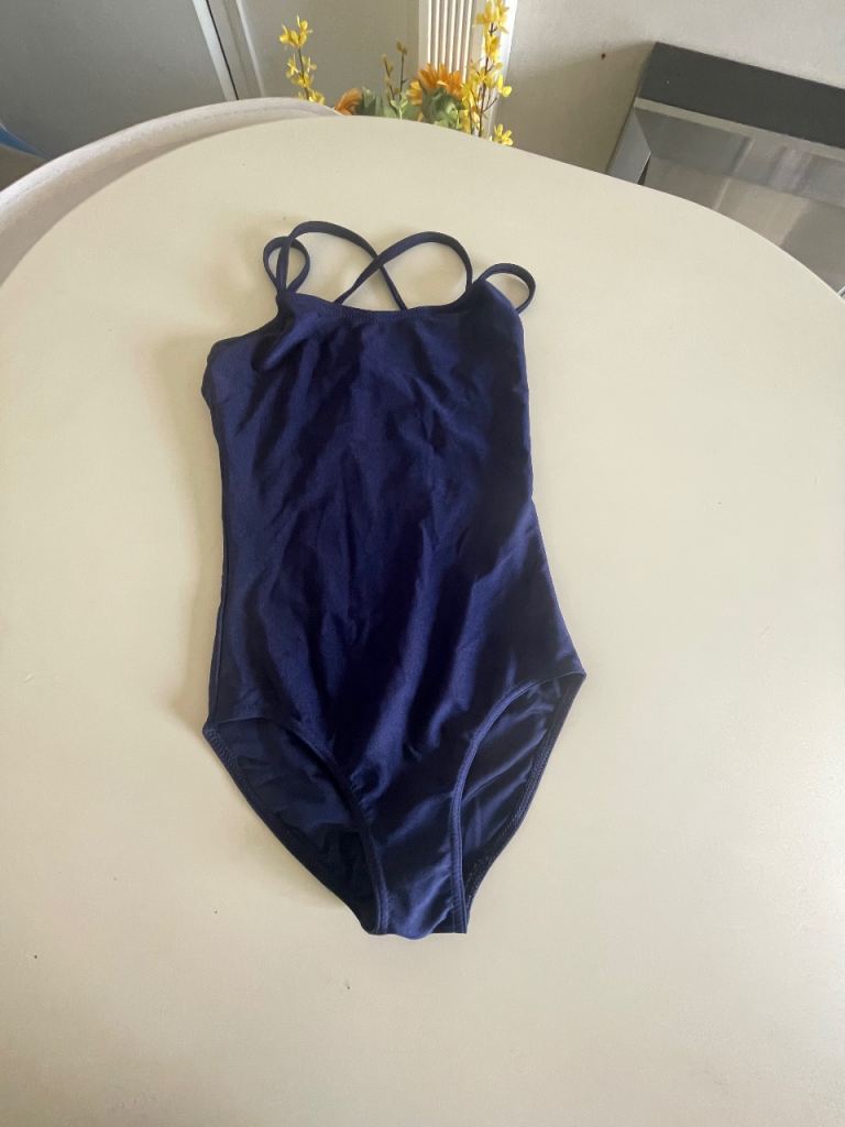 1st position size 2 girls navy dance leotard