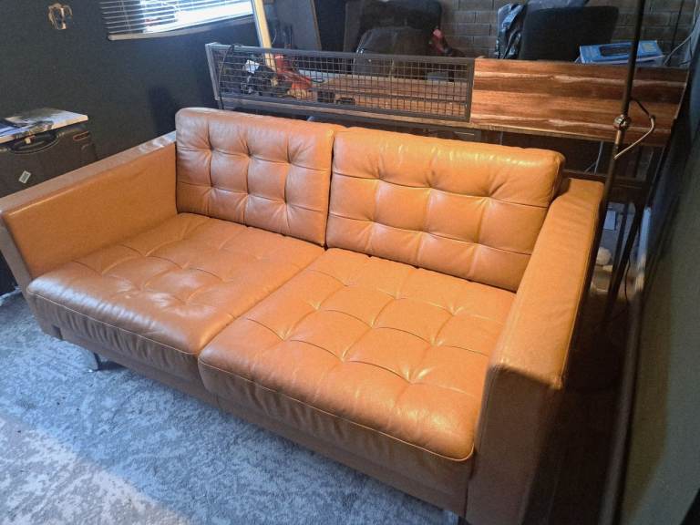 Tan 3 seater couch 