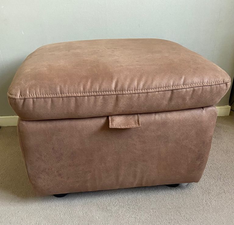 La-Z-Boy Brown Fabric Footstool - Brand New Storage Ottoman