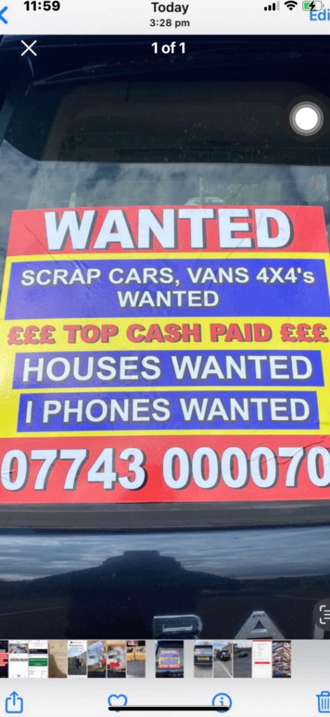 Huddersfield scrap vehicle buyer always 