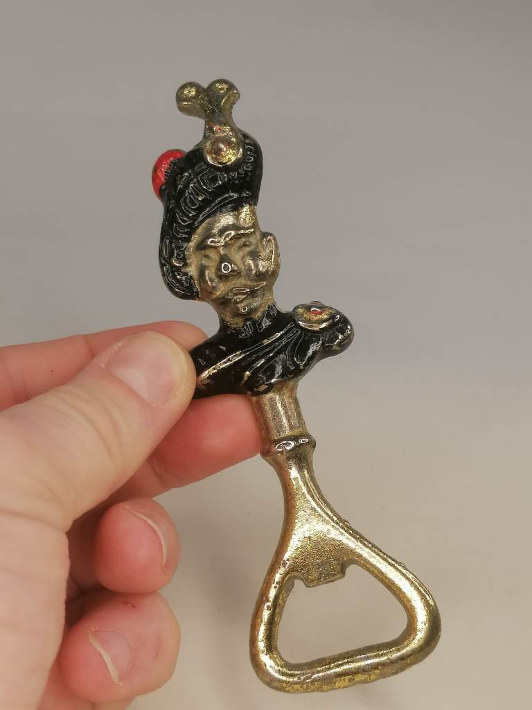Vintage Antique, Scottish Man Bottle Opener.(brass).  Measurements in my add.