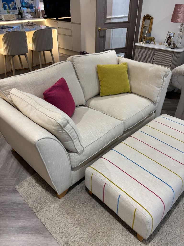 DFS 2 Seater Sofa With X Large footstool 
