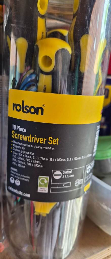 Rolson 10 Piece Screwdriver Set – New and Unused