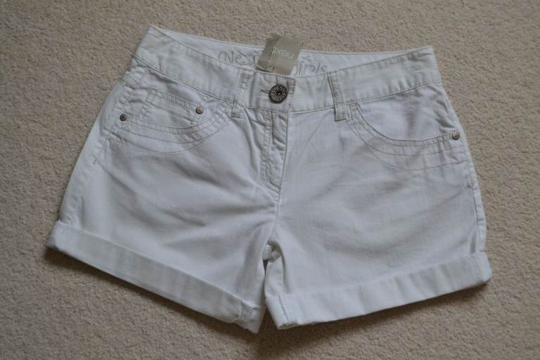 Girls Next Denim White Shorts - Age 14 years - Brand New