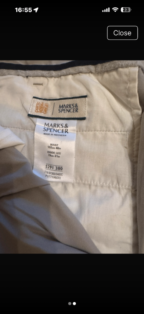 M&S chino trousers 