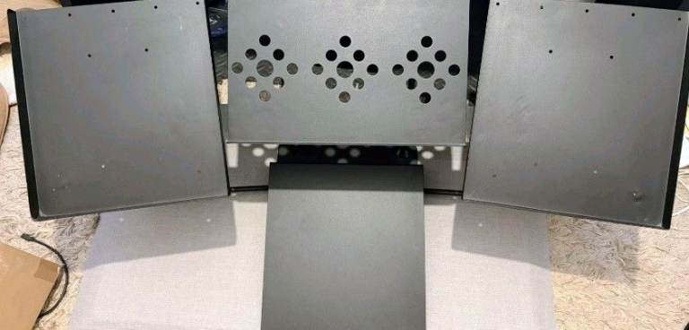 DJ CDJ Workstation Stand – Dual Deck + Mixer + Laptop Setup