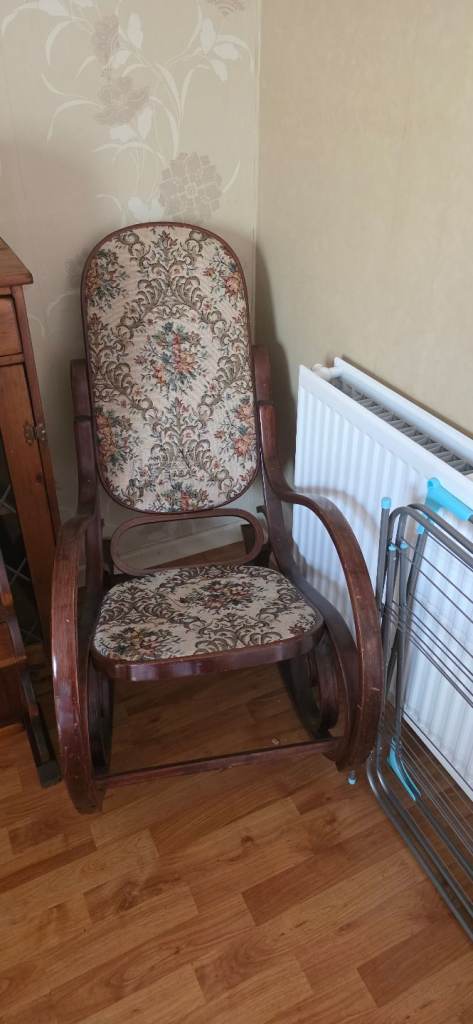 Vintage Wooden Rocking Chair, Well used. Collection only